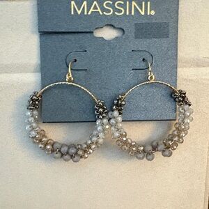 Massini Gold and Silver Beaded Earrings